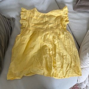Urban outfitters yellow eyelet blouse